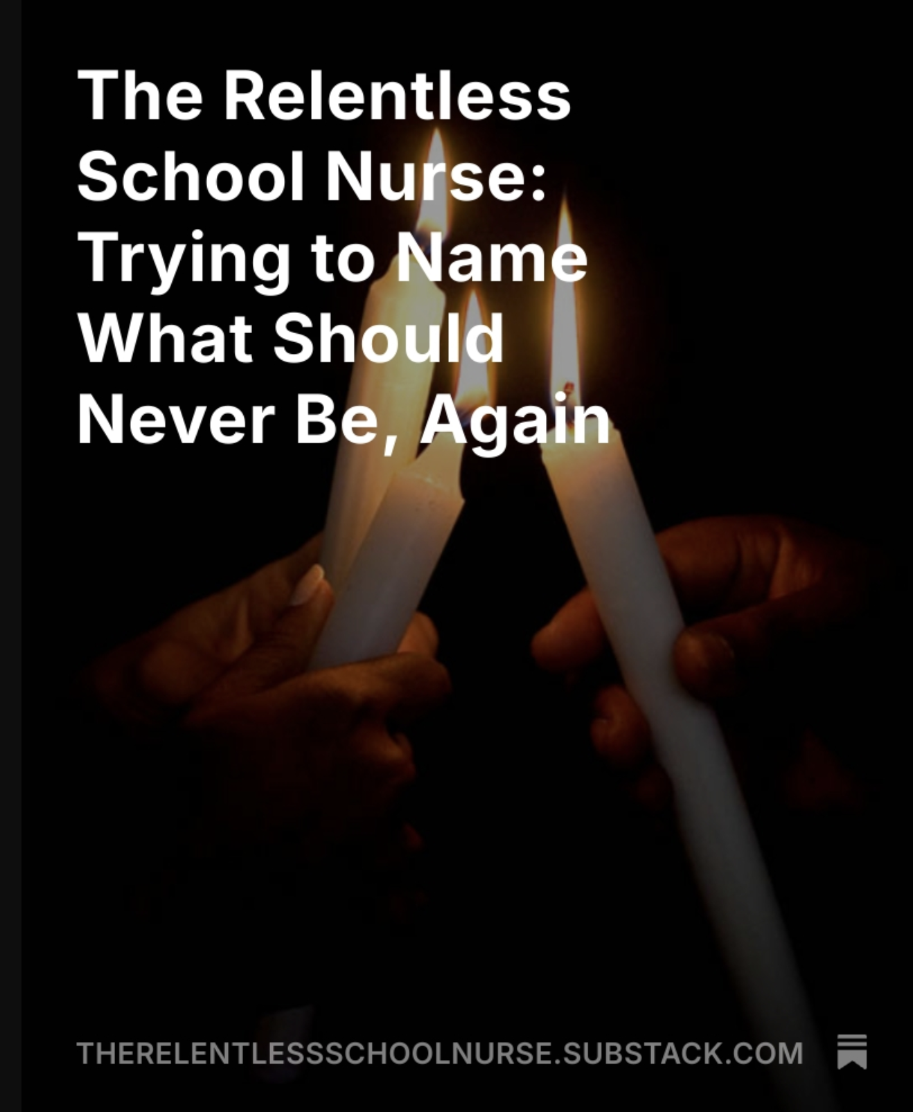 The Relentless School Nurse: Trying to Name What Should Never Be, Again ...